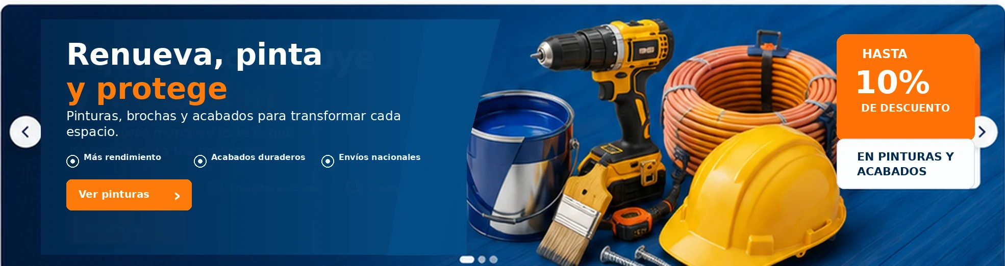 Pinturas y acabados para renovar tus espacios