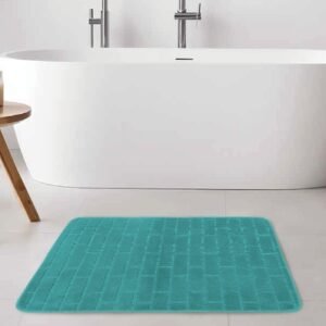 Alfombras para Baño 45.72 cm x 45.72 cm + 45.72 cm x 76.20 cm Microfibra Ladrillo Aqua