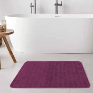 Alfombras SRS47024 45.72 cm x 45.72 cm + 45.72 cm x 76.20 cm Microfibra Ladrillo Rojo — para Baño