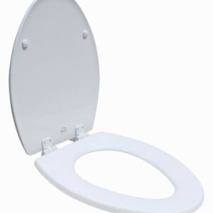 Asiento BEMIS 1500-EC-000 de Madera Blanca para Inodoro Elongado