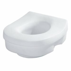 Asiento de Seguridad para Inodoro Plastico Blanco Alto