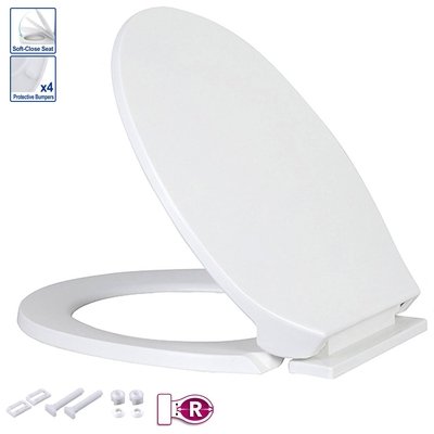 Asiento Redondo para Inodoro Plastico Blanco Cierre Lento Asiento Redondo para Inodoro Plastico Blanco Cierre Lento