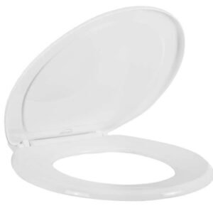 Asiento Redondo para Inodoro Plastico Blanco Eco