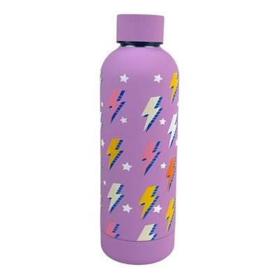 Botella de Acero Inoxidable Morado MERLETTO Modelo 780-6734333 con Diseño de Rayos Multicolor de 500 ml Botella de Acero Inoxidable Morado MERLETTO Modelo 780-6734333 con Diseño de Rayos Multicolor de 500 ml