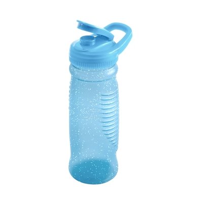 Botella Fit 680.1 ml (23 Fl Oz) Plastico Celeste con Glitter y Agarradero Botella Fit 680.1 ml (23 Fl Oz) Plastico Celeste con Glitter y Agarradero