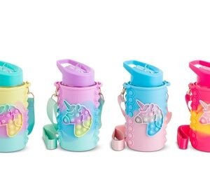 Botella Infantil 443.6 ml Plastico Unicornio Niña