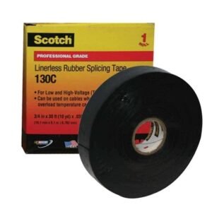 Cinta 3M 7000006085 130 °C Alta Tension 19 mm x 9.1 m Hule Negro Scotch — Aislante
