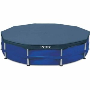 Cobertor para Piscina 366 cm x 25 cm Lona Redonda Negro
