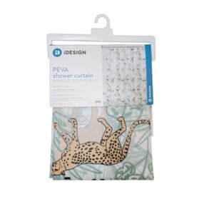 Cortina de Baño Peva INTERDESIGN 40309 Multicolor Safari, 182.88 cm x 182.88 cm (72 in x 72 in)