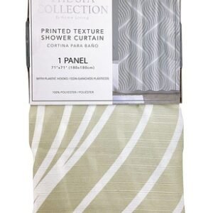 Cortina para Baño 180 cm x 180 cm Poliester Crema-blanco