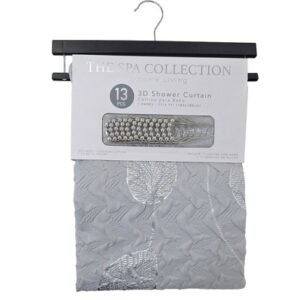 Cortina para baño de poliéster gris-plata 180x180 cm