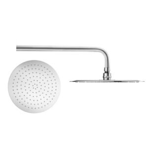 Ducha WASSER AR20SS de Acero Inoxidable Redondo con Niple, 20 cm