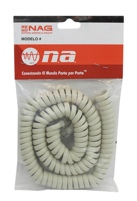 Extension Espiral para Telefono 4.57 m (15 Ft) Blanco-marfil Extension Espiral para Telefono 4.57 m (15 Ft) Blanco-marfil