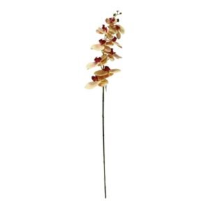 Flor Artificial 91 cm Plastico Orquidea Amarillo Rama