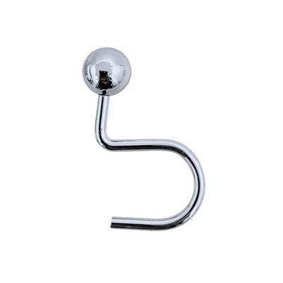 Gancho Metálico para Cortina de Baño con Bola Cromada, Modelo 711-1431421, SIN MARCA Gancho Metálico para Cortina de Baño con Bola Cromada, Modelo 711-1431421, SIN MARCA