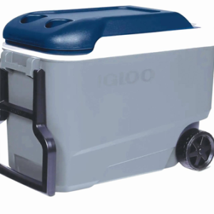Hielera 37.85 l (40 Qt) Plastico Insulado Gris con Ruedas