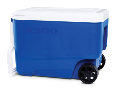 Hielera IGLOO 34482 de Plastico Insulado Azul con Rodos, 35.96 l (38 Qt) Hielera IGLOO 34482 de Plastico Insulado Azul con Rodos, 35.96 l (38 Qt)