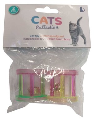 Juguete para Gato 4 cm x 4 cm x 4 cm Plastico Multicolor con Campana Juguete para Gato 4 cm x 4 cm x 4 cm Plastico Multicolor con Campana