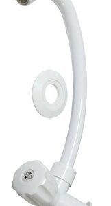 Llave Fregadero de Pared 12.7 mm (1/2 in) Sencilla Manecilla Pomo Plastico Blanco