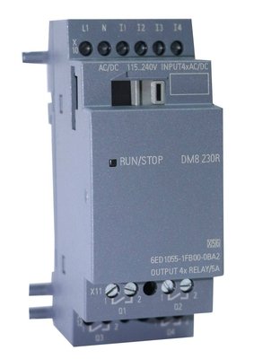 Logo SIEMENS 6ED10551FB000BA2 240 V DM8 230R 4ED/4SD para V8 — Digital Modulo Expansion Logo SIEMENS 6ED10551FB000BA2 240 V DM8 230R 4ED/4SD para V8 — Digital Modulo Expansion