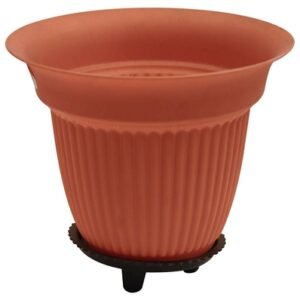 Maceta 12.5 cm x 10 cm Plastico Terracota con Plato Atena