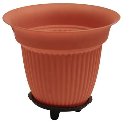 Maceta 12.5 cm x 10 cm Plastico Terracota con Plato Atena Maceta 12.5 cm x 10 cm Plastico Terracota con Plato Atena