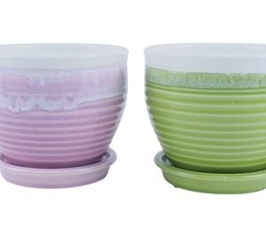 Maceta 767-2403396 de Ceramica Color Surtido, 15 cm x 15 cm x 13.5 cm