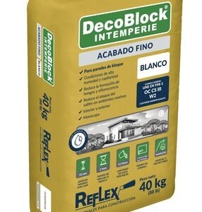Mezcla para Repello Decoblock Intemperie Blanco Fino Precio Puesto en Tiendas San Miguel