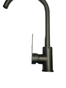 Mezclador WASSER TF1602005 de Metal Gris Oscuro Cuello de Ganso, Fregadero Monomando Manecilla Lever