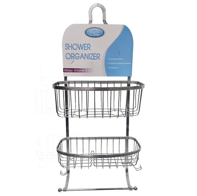 Organizador para Ducha Colgar Metal Cromado 2 Niveles 24.5 cm x 10.5 cm x 51 cm Organizador para Ducha Colgar Metal Cromado 2 Niveles 24.5 cm x 10.5 cm x 51 cm