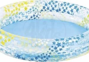 Piscina Inflable 122 cm x 25 cm Redonda Estampado Estrellas 2 Anillos