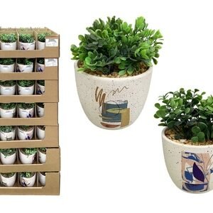 Planta Artificial 12 cm x 16 cm Verde con Maceta Surtido