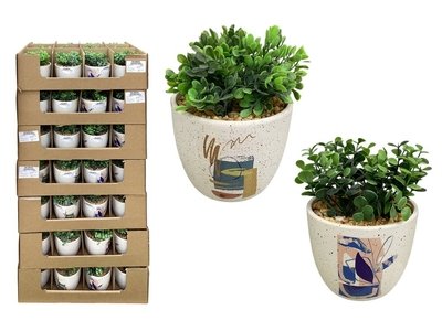 Planta Artificial 12 cm x 16 cm Verde con Maceta Surtido Planta Artificial 12 cm x 16 cm Verde con Maceta Surtido