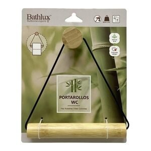 Portarrollo 734-41831 de Madera-metal Cafe-negro, Adhesivo para Baño