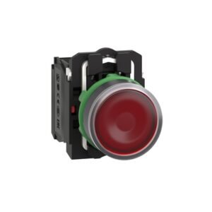 Pulsador SCHNEIDER XB5AW34G5 1 No 1 Nc Rojo 120 V — Luminoso LED