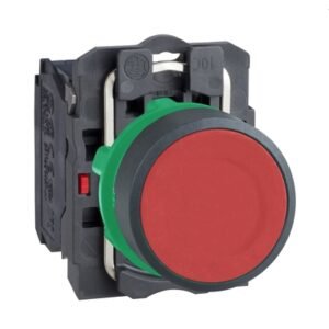 Pulsador Rojo 1 Nc sin Lampara 22 mm