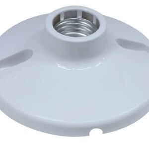 Receptaculo para Foco E27 Baquelita Blanco sin Cadena