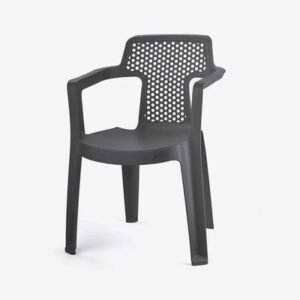 Silla Plastico Grafito con Brazo Mia