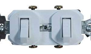 Switch Palanca Doble 15 a Blanco