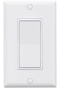 Switch Sencillo + Placa con Tornillo Visto 1 Via Blanco 15 a