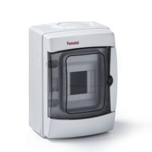 Tablero FAMATEL 3904-TTB 4 Modulos 215 mm 145 mm 110 mm IP65 IK08 — Superficial para Distribucion Electrica