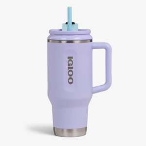 Taza IGLOO 00071403 de Acero Inoxidable Lila con Pajilla, Termica 946.35 ml (32 Fl Oz)