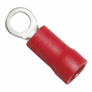 Terminal Ojo Cerrado Cable 22-16 Awg 18 mm x 3.2 mm con Aislamiento Rojo