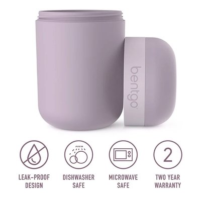 Termo BENTGO BGSNKCP-O de 591 ml en Plástico Morado, 2 Divisiones para Alimentos Termo BENTGO BGSNKCP-O de 591 ml en Plástico Morado, 2 Divisiones para Alimentos