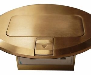 Toma Doble Polarizado para Piso 125 V 20 a Bronce