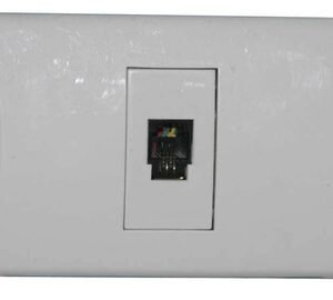 Toma Telefono RJ11 Blanco Integrado Plata
